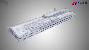 3D Animation of Spray Coating Line for Hozon Auto Car Body