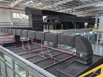 Spray Booth Ceiling Air Ducts and Filter Cotton