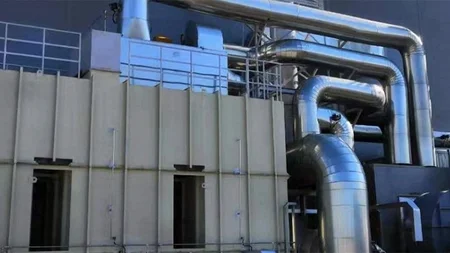 Exhaust Gas Treatment Equipment Located on the Exterior Side of the First-Floor Paint Shop