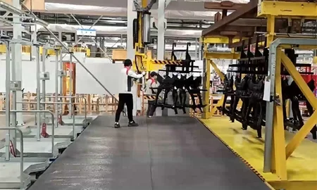 Unloading of workpieces