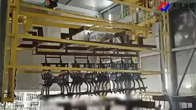 Chassis Parts Moving Between Pretreatment Tanks