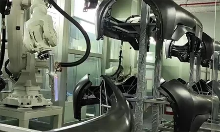 Flame Drying of Car Bumpers