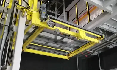 Unloading and Inspection of Coated Plastic Parts